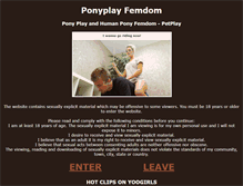 Tablet Screenshot of ponyplay-femdom.com